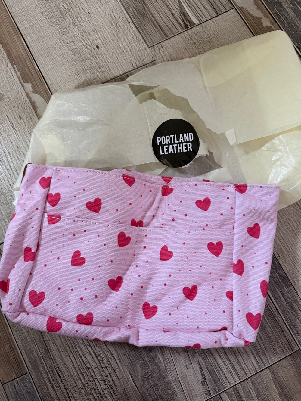 Portland Leather canvas organizer makeup bag